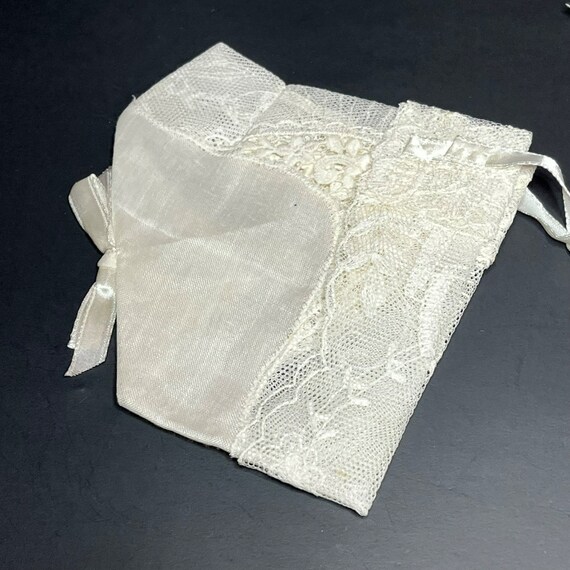 Antique "Magic Hanky" Bridal Handkerchief Baby Bo… - image 2