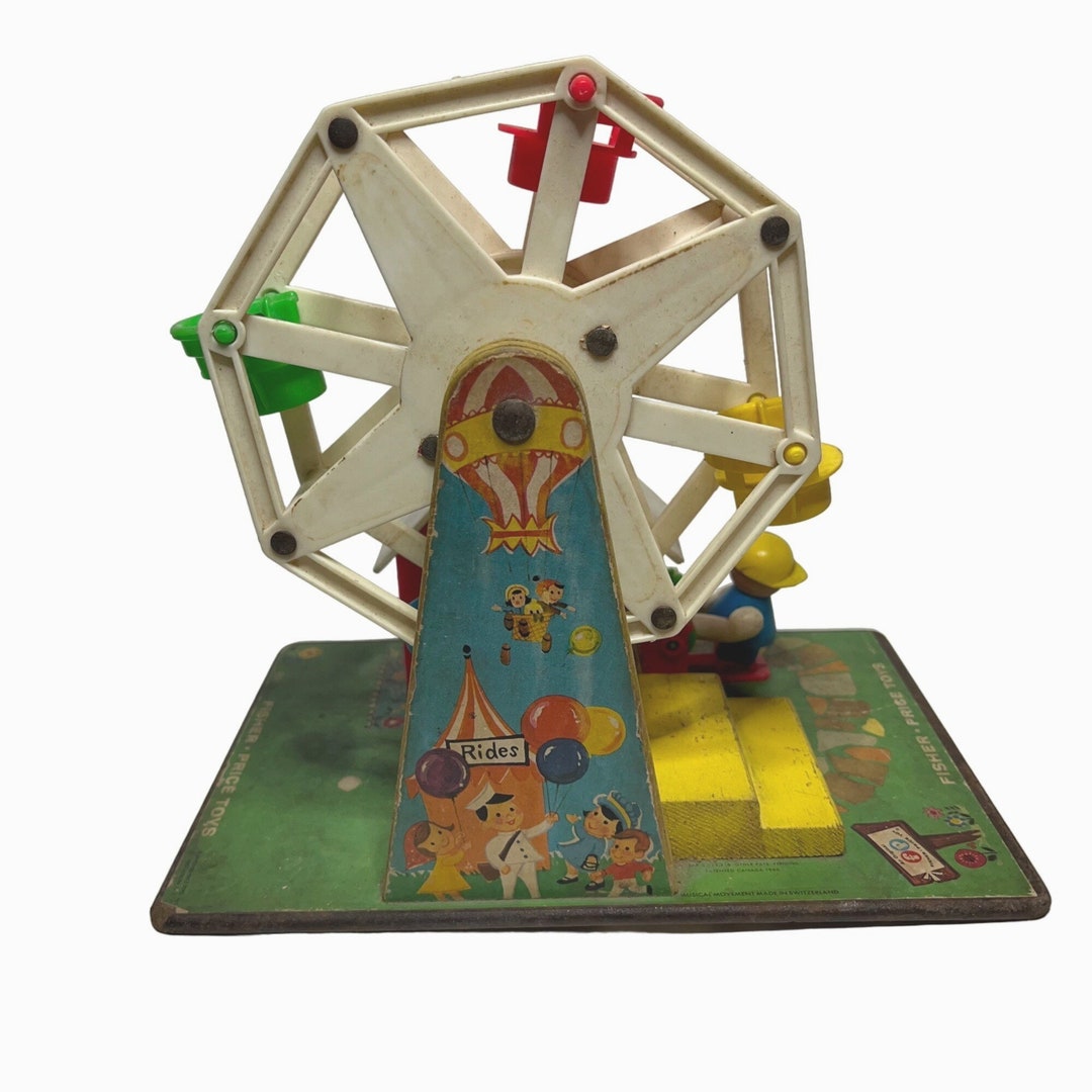 Vintage Fisher Price 1966 Little People Ferris Wheel Music Box 969