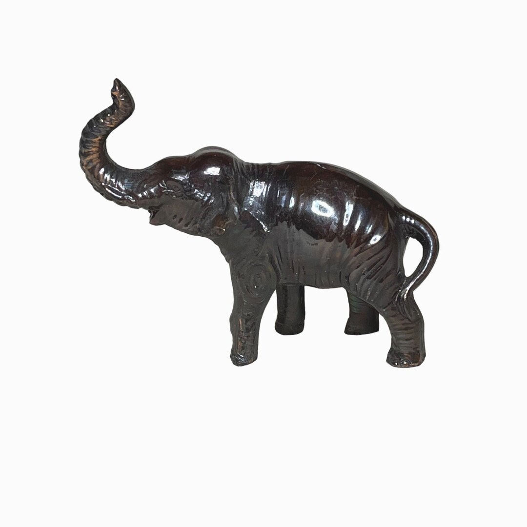 Vintage Bronze Elephant Figurine Japan 21/2 Etsy
