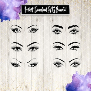Sexy Augen Clipart, Sexy Augenbrauen PNG Bundle