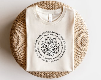 Meditation Mandala SVG, Hand-Drawn Mandala, Positive Quote PNG (Digital Download)