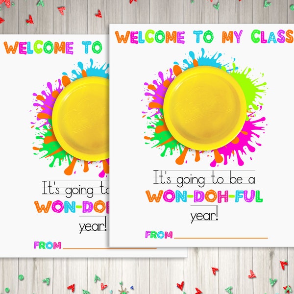 Back to School Playdoh Favor, Playdoh Gift from Teacher, Playdoh Printable, Playdoh Gift