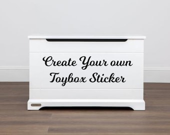 create your own toybox sticker. Custom / Personalised toybox stickers
