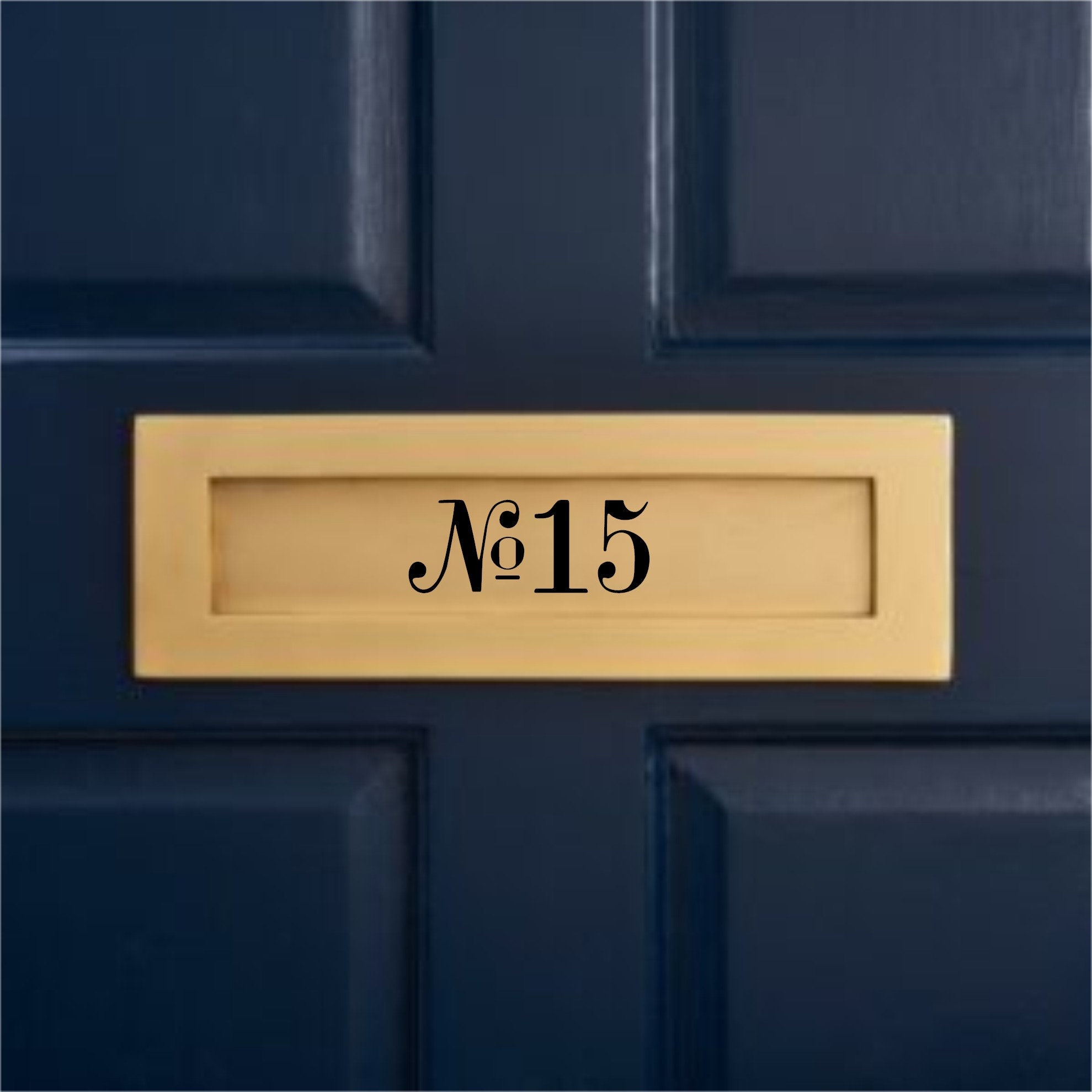 Custom Vinyl Front Door / Letterbox House Number Sticker Etsy UK