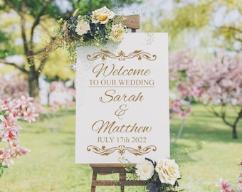 Personalized Wedding Sign Vinyl Decal Sticker