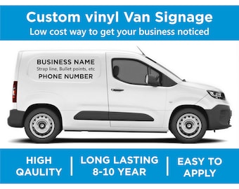 Custom van signage, van graphics decal