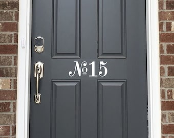 Custom vinyl Front door / letterbox house number sticker