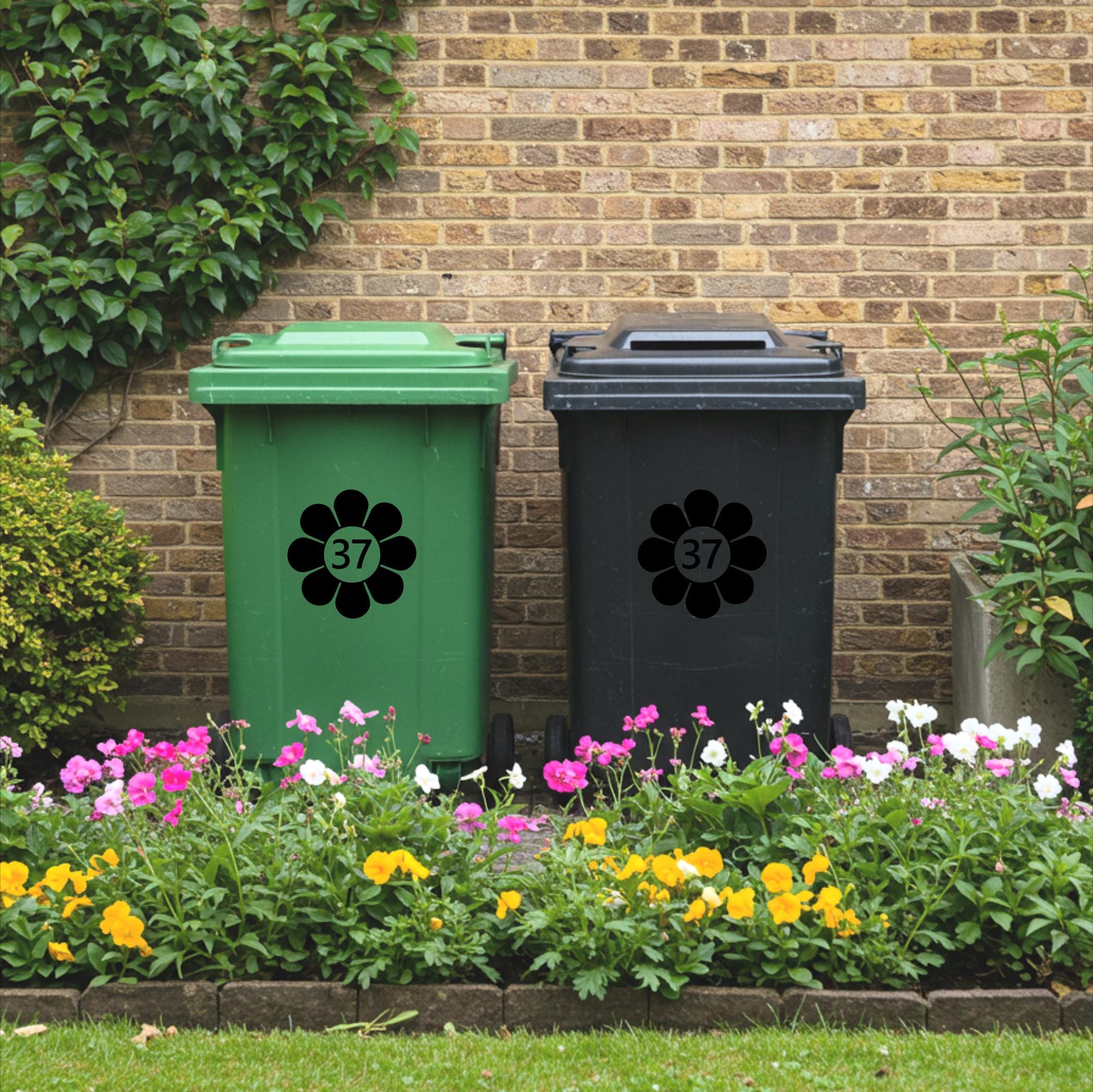 Wheelie Bin Stickers - House Number or Address Vinyl Bin Stickers ...