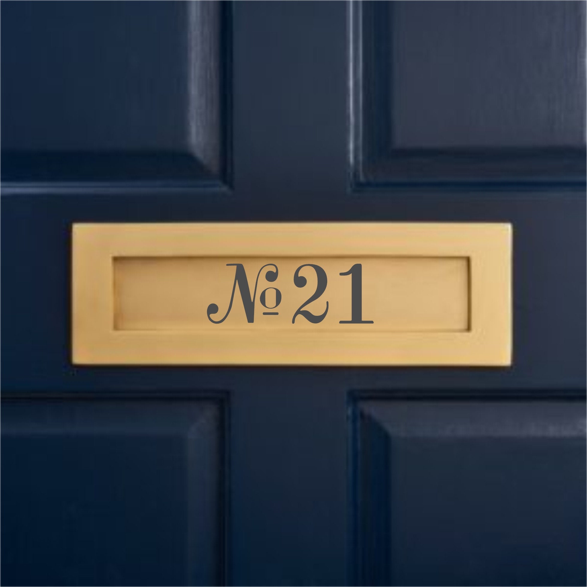 Custom Vinyl Front Door / Letterbox House Number Sticker Etsy UK