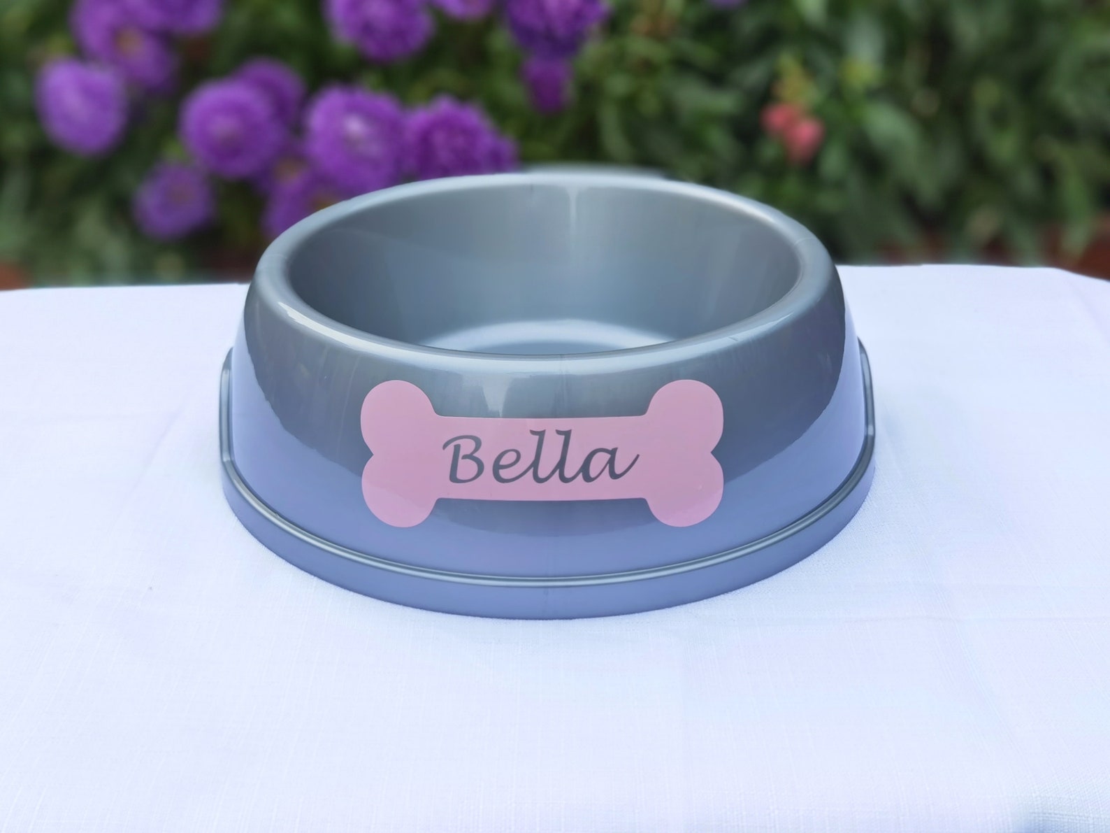 Dog Bowl Name Stickers Etsy UK