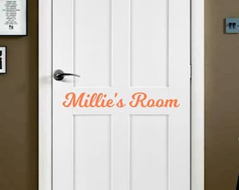 Personalized Children's Name Door Sticker: Custom Vinyl Decal