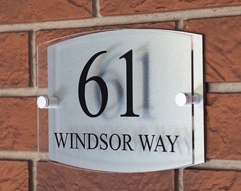 Personalised House number wall plaque - Custom door number sign