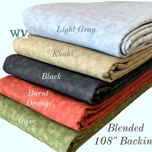 BLENDED Collection - 108" Quilt Backing – 3 Yards  -  Queen Size - Multiple Colors - FREE SHIPPING!!!