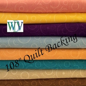 108" Quilt Backing - Tonal Circles Collection - 3 Yards (108" x 108") - Queen Size - FREE SHIPPING