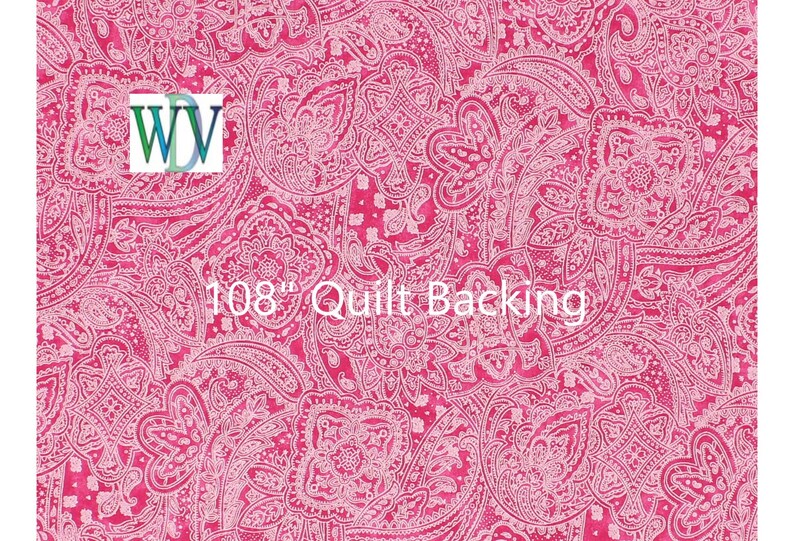108 Quilt Backing Fuchsia Subtle Paisley 3 Yards Queen Etsy