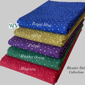 BLENDER DOT Collection  - 108&quot; Wide Quilt Backing Fabric –  3 Yards – 108&quot; x 108&quot;- Queen Size – Other Colors Available - FREE Shipping