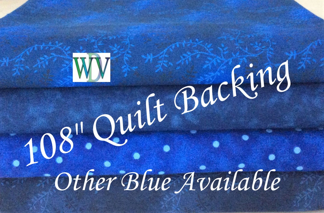 108 Wide Quilt Backing Fabric Blue Assortment 3 Etsy