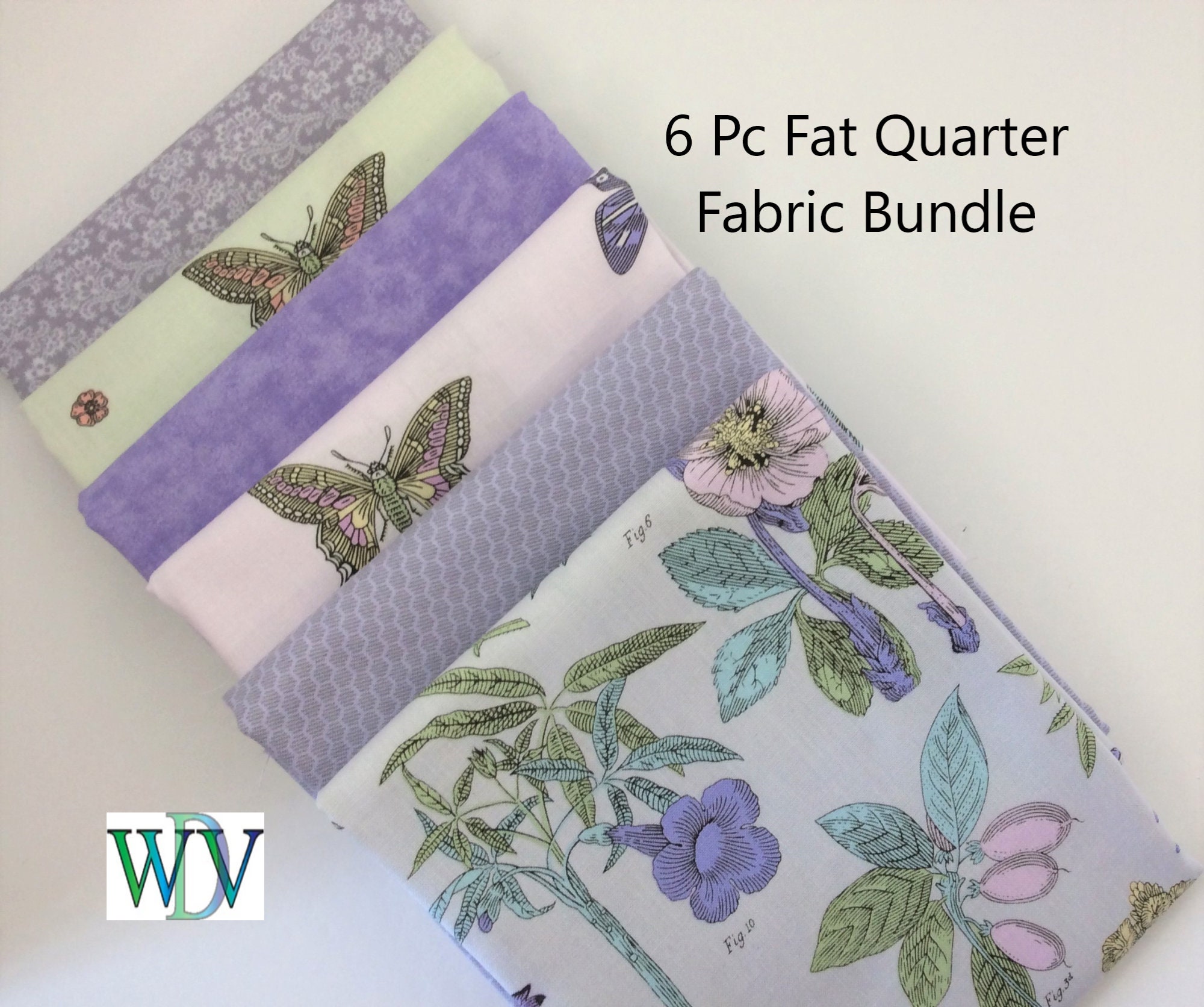 Fat Quarter Bundle / Purple and Pink Fabric / Fat Quarters