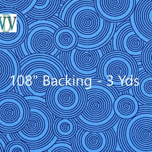108&quot;Quilt Backing -Royal Blue Tonal Circles - 3 Yards - 100% Cotton - Queen Size – Multiple Colors Available - FREE SHIPPING!!!