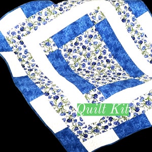 Picture Frame Quilt Kit – Beginner Friendly -  Includes Backing, Binding and Pattern - 47”  X 56” - FREE SHIPPING