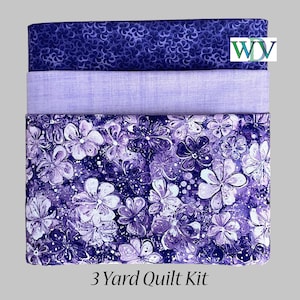 3 Yard quilt kit, Free downloadable patterns included