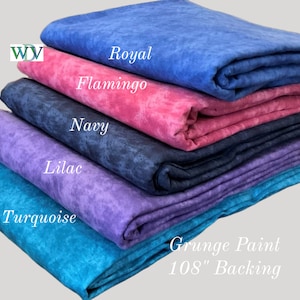 GRUNGE PAINT Collection - 108&quot; Quilt backing – 3 Yards - Queen Size - Multiple Colors –Free Shipping!