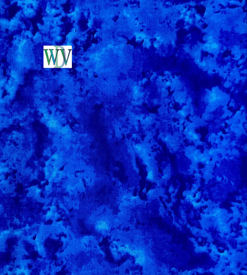 May include: A blue abstract background with a mottled, marbled texture. The background is a deep blue with lighter blue and white swirls and streaks.
