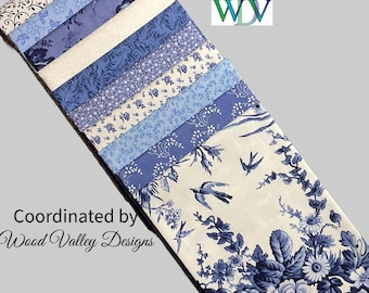 Fat Quarter Bundle 10 Pc   Periwinkle Blues   Blue and White Fabrics   Porcelain Blue   Quilting Fabric    FREE SHIPPING