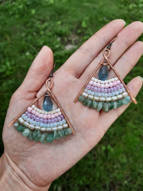 Multicolored Triangle Earrings Multicolored Triangle Earrings