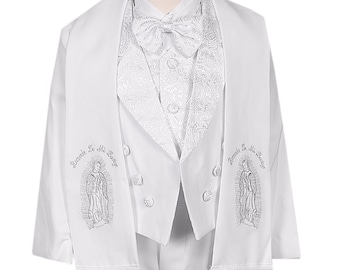 white first communion suit