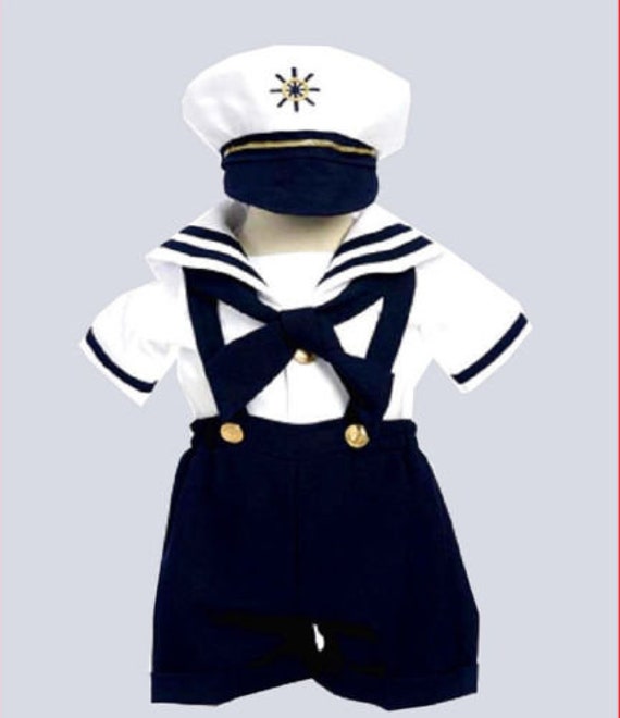 Traje de marinero azul marino para conjunto 4 - Etsy México