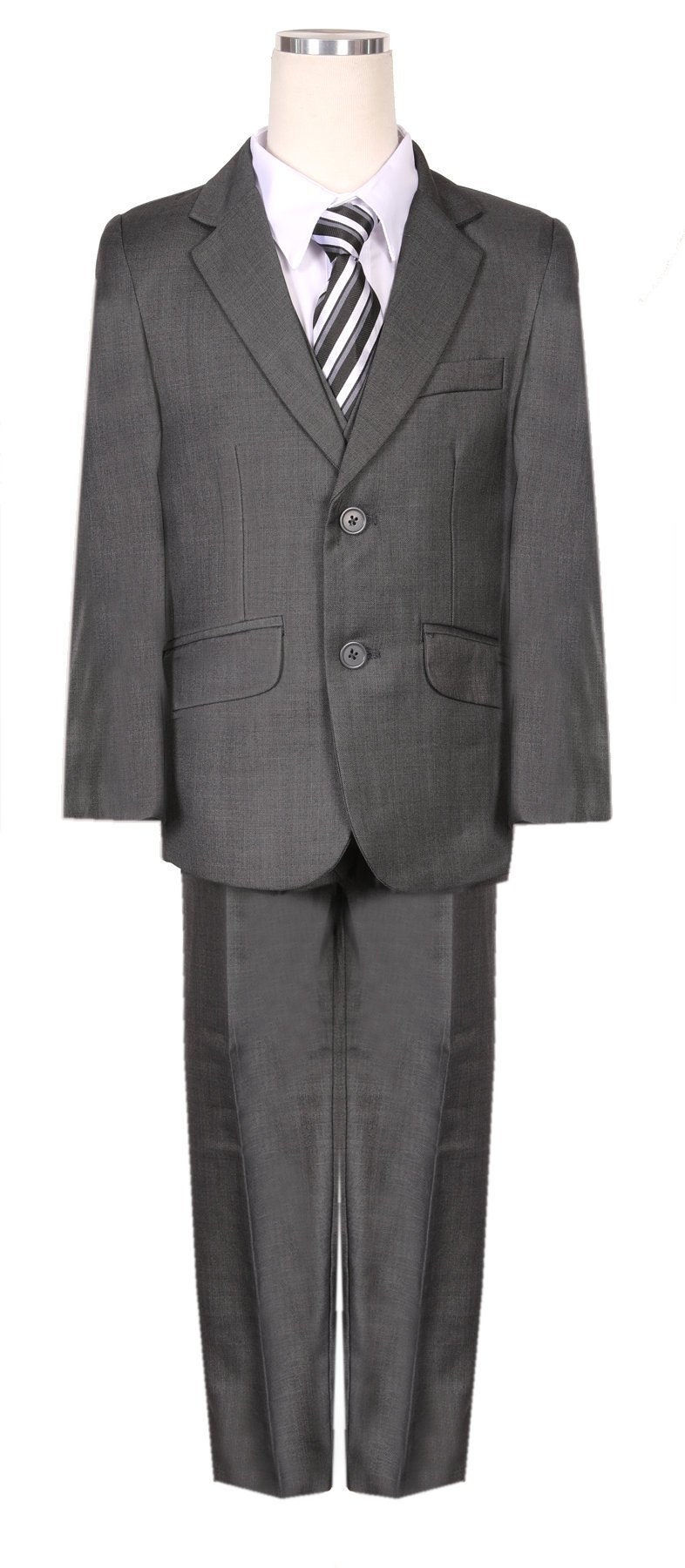 Top Level Dark Grey Charcoal Chambray Suit With Matching Tie. Etsy