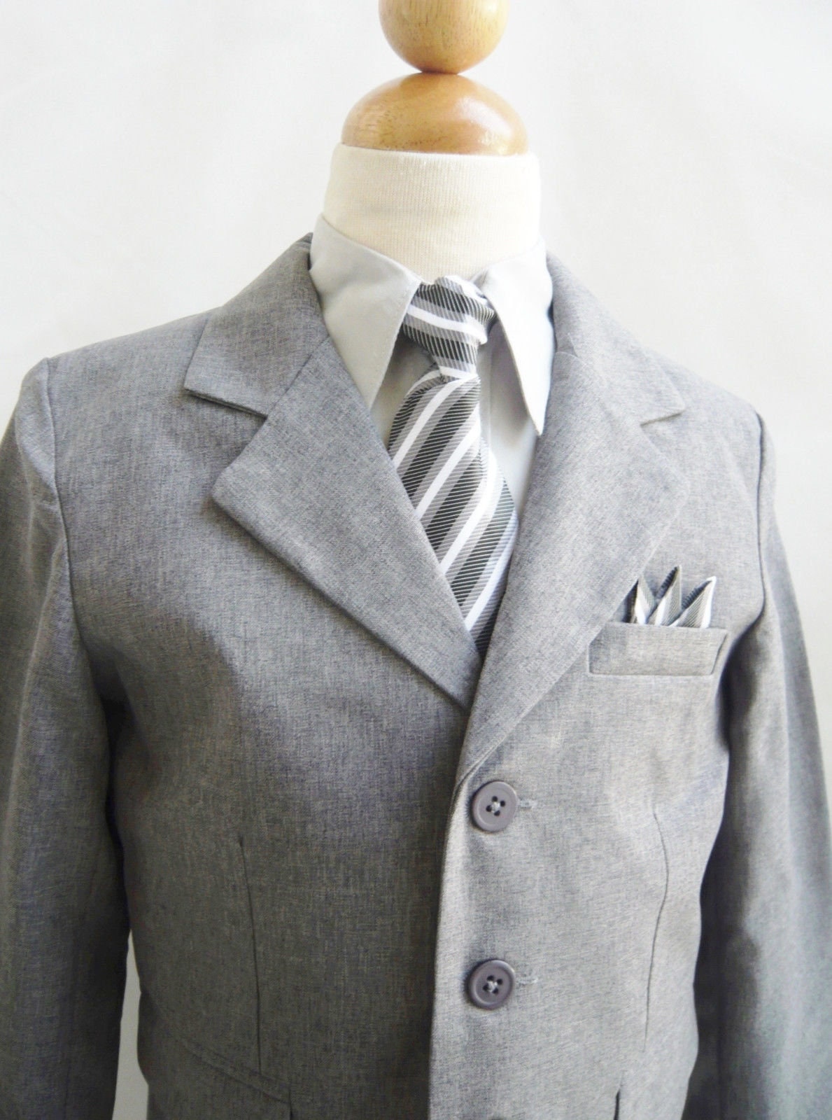 Dark Grey Silver Chambray Classic 3 Button Formal Suit - Etsy