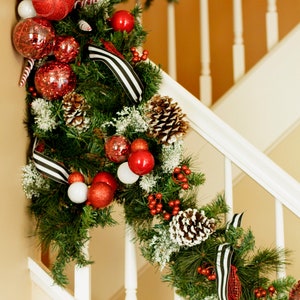 2Pc, Christmas Garland, 2 Piece, Christmas Mantle Decor, Mantle Garland, Holiday Garland, Staircase Garland, Pinecone, Free Shipping