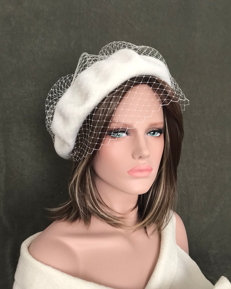 Beret Paris Ivory . Women's hat. Winter hat . Wedding hat. Etsy