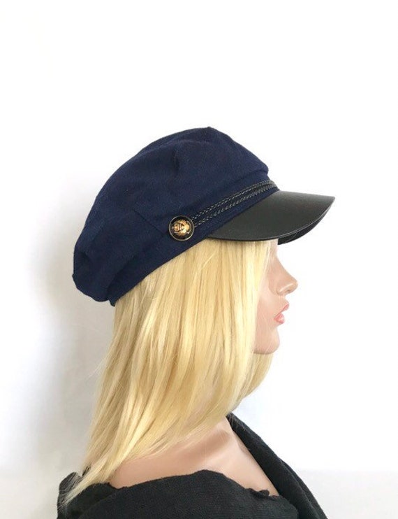 gorra azul marino. de mujer. Gorra de mar. - Etsy México