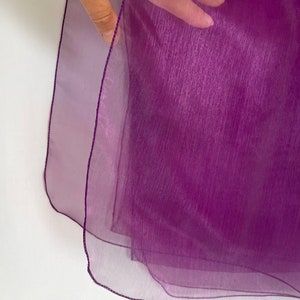 Purple organza stole. Organza shawl. Stole 250x75cm. Star wedding, ceremony, cocktail. Christmas, evening, end of year party. Scarf. image 4