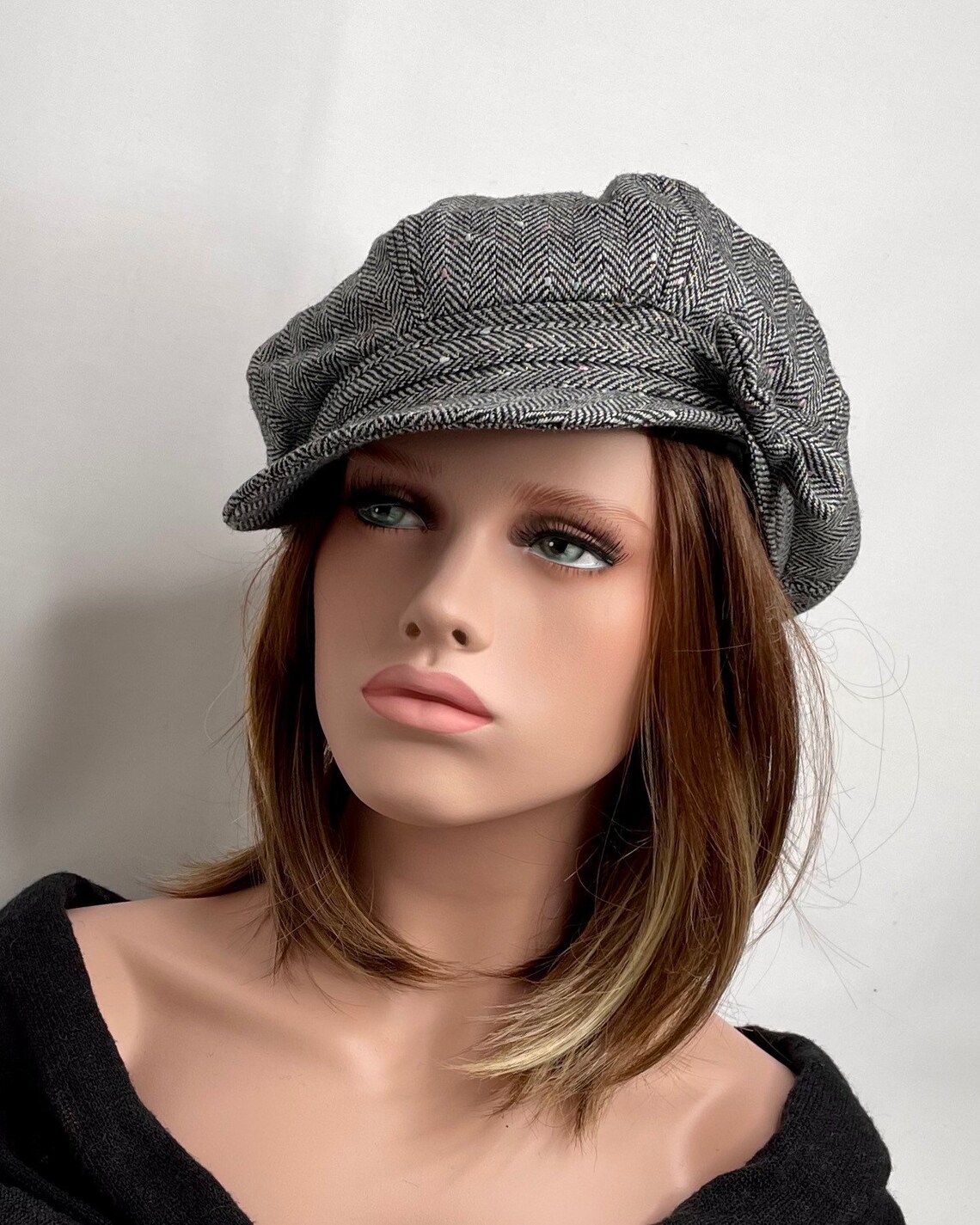 Die Kappe gavroche Frau. Clara-Kappe in grauer Farbe. Hut ab | Etsy