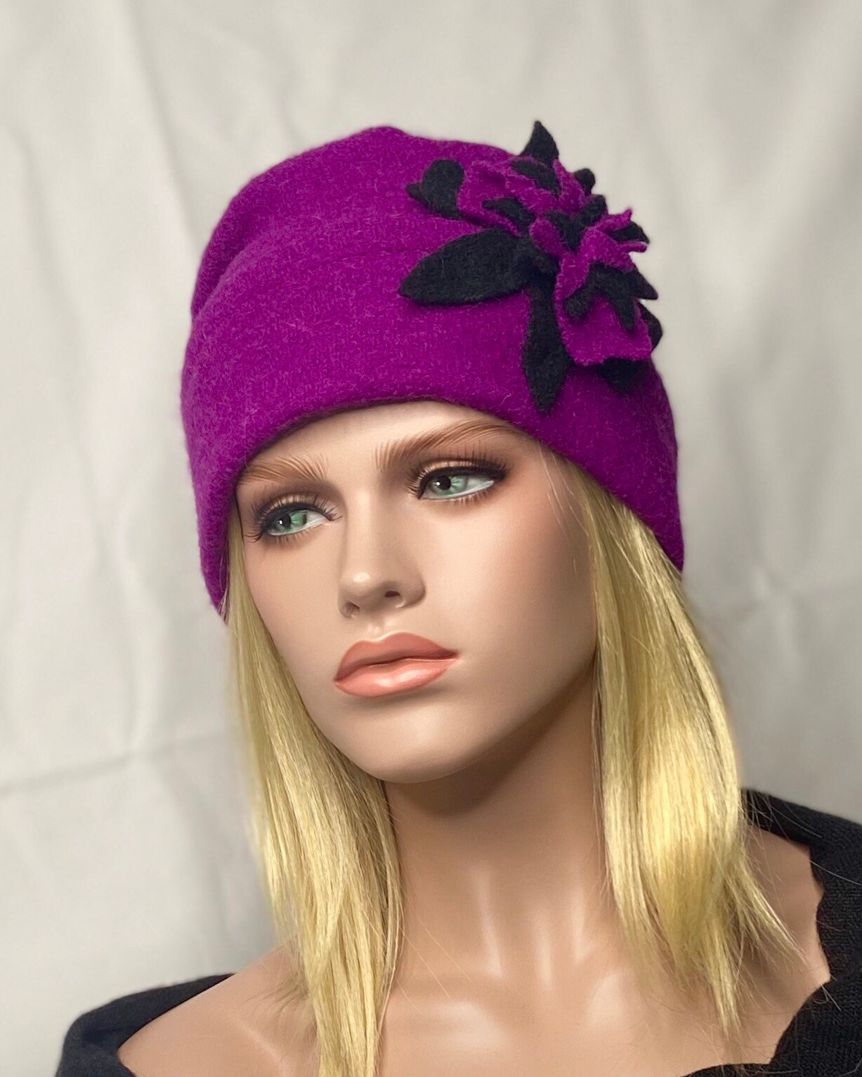 Cappello da donna Emie rosa fucsia. Berretto invernale. Toque | Etsy Italia