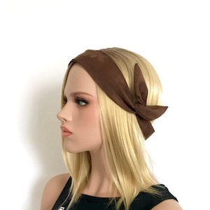 Bandeau cheveux Capri Marron . Bandeau femme . Bandeau à torsader . Accessoires cheveux . Accessoires coiffure . Headband twisted . image 1