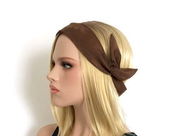 Bandeau cheveux Capri Marron . Bandeau femme . Bandeau à torsader . Accessoires cheveux . Accessoires coiffure . Headband twisted .