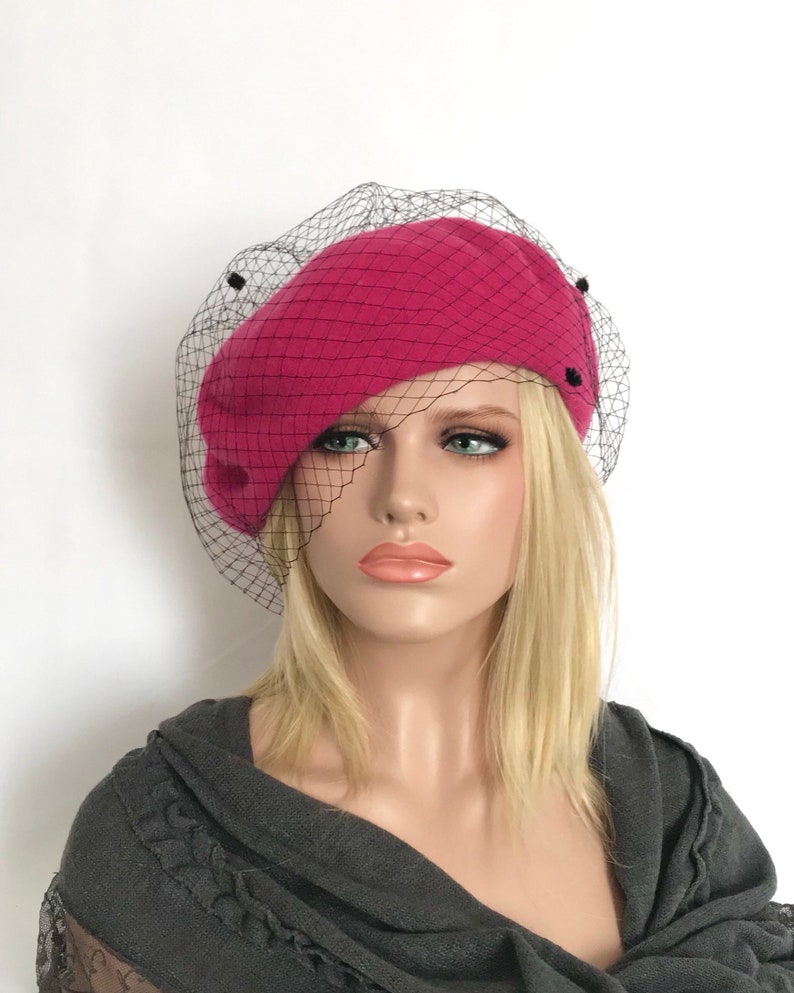 Beret Paris Rose . Women's hat. Hat Ceremony. Wedding hat. Etsy