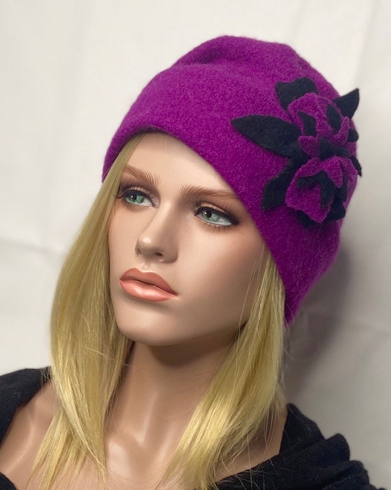 Cappello da donna Emie rosa fucsia. Berretto invernale. Toque | Etsy Italia