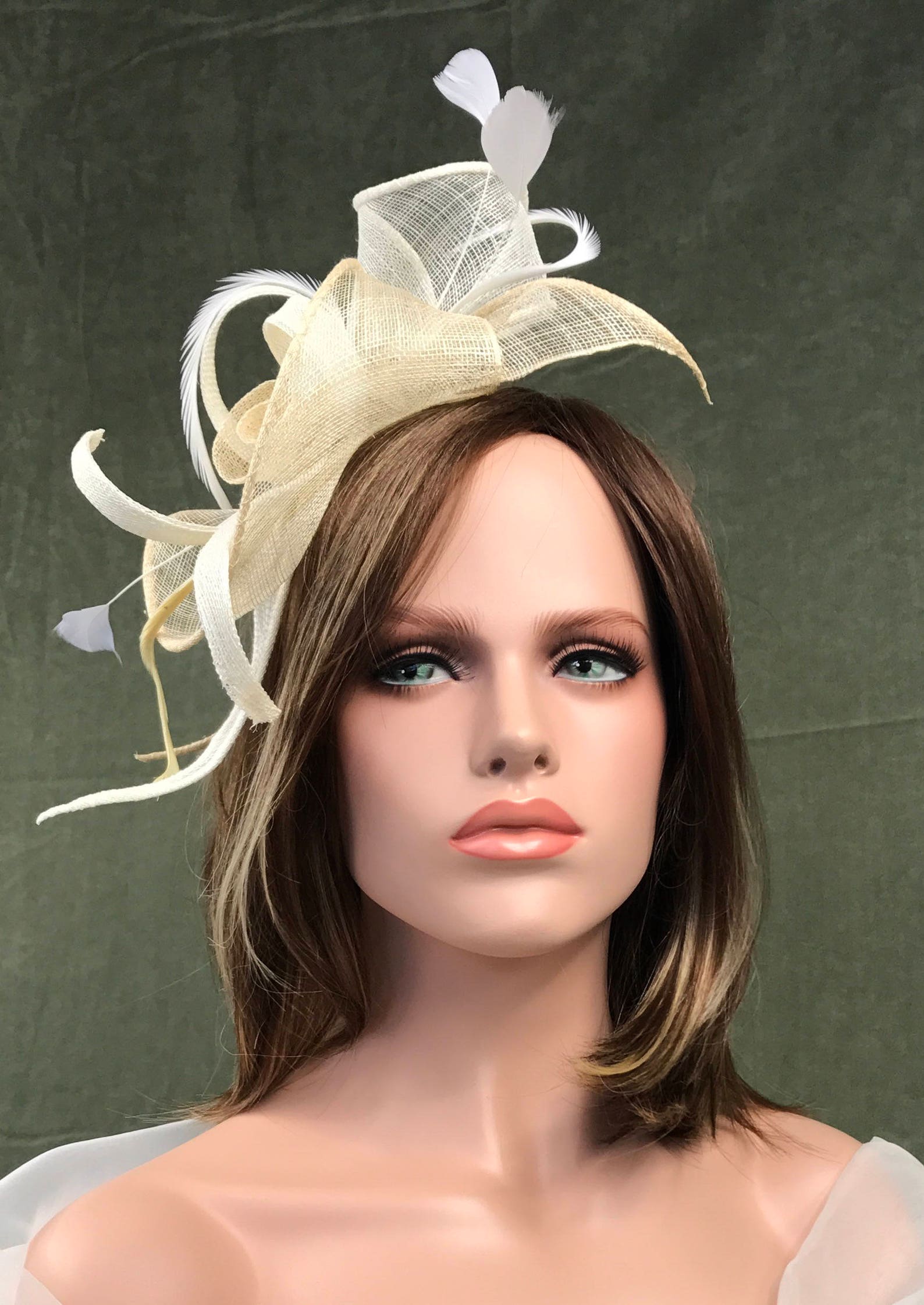 Chapeau Mariage élégant Fashband Chapeau Bibi Avec Plumes Et