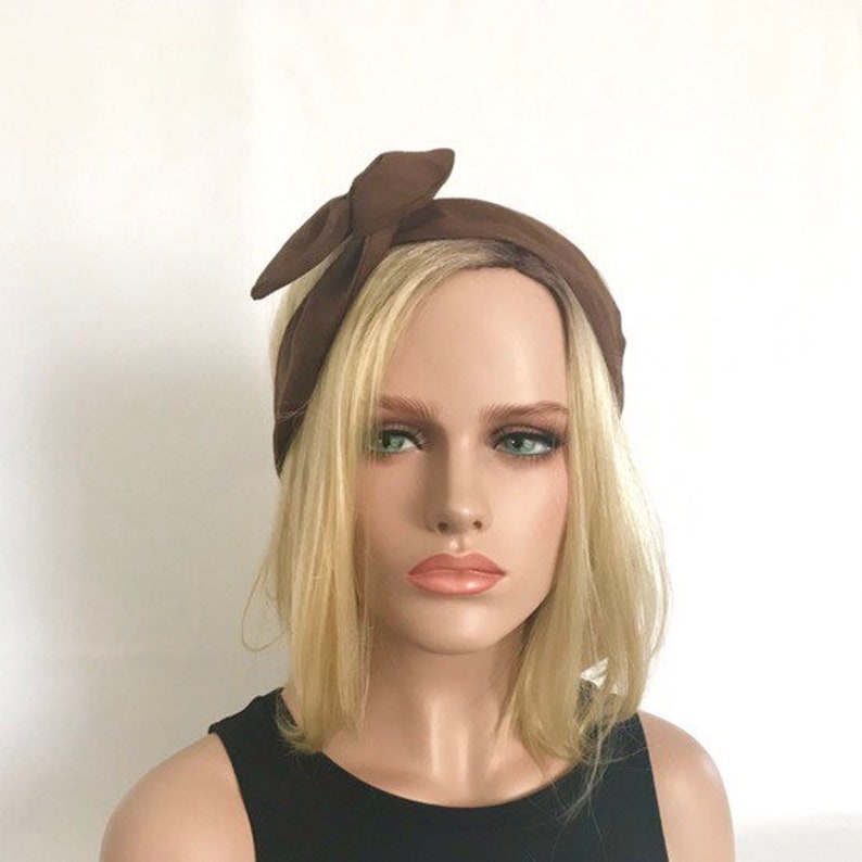 Bandeau cheveux Capri Marron . Bandeau femme . Bandeau à torsader . Accessoires cheveux . Accessoires coiffure . Headband twisted . image 2