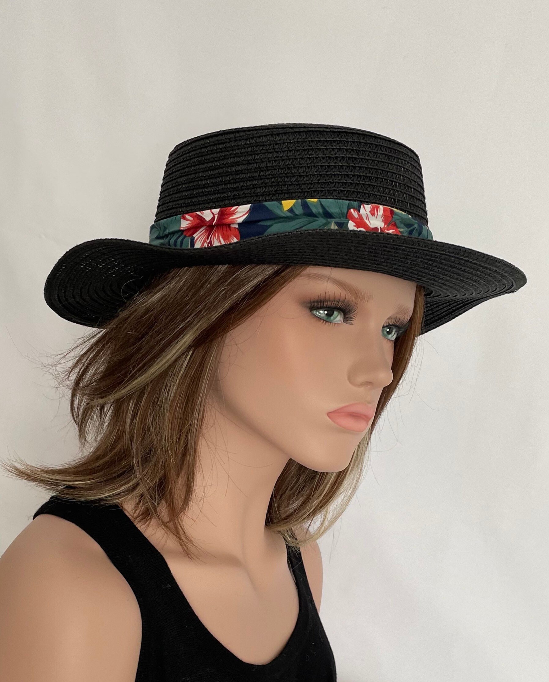Hat Summer Woman Canoe Calvi Black. Hat 