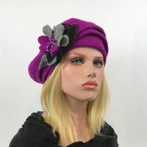 Béret En Laine Bouillie Souple Marron Avec Strass - Taille M (56-59 Cm) - Neuf Sans étiquette