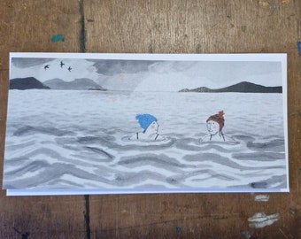 Bobble hat swimmers card