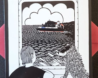 blank card. Ferry Journeys