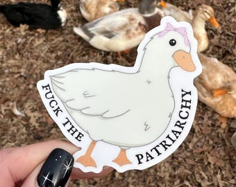 F*ck the Patriarchy Duck Sticker